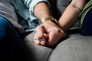 holding hands for sensory loss