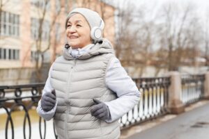 older women jogging outside